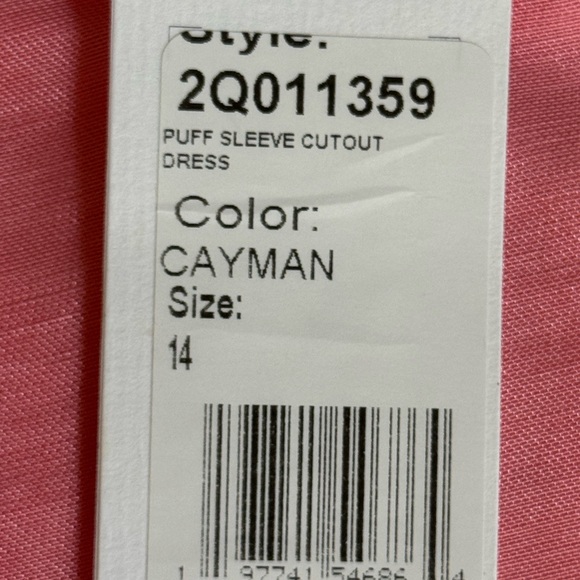 Vineyard Vines Pink Mini Dress with Puff Sleeves - Picture 5 of 5